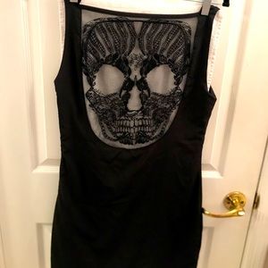 Skull back mini dress